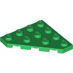 30503-6 Platte plaat 4x4 afgekapte hoek groen NIEUW *5A018