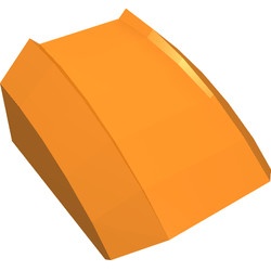 30602-4G Dakpan rond 2x2 ribbeltjes (geen noppen bovenop) oranje gebruikt *1D028 - Img 2