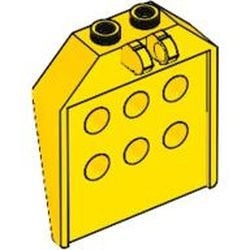 30625-3G Deur 1x4x3 2/3 met 6 gaten geel gebruikt *1C031