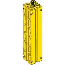 30646a-3G Pilaar 2x2x8 2 kanten glad groeven 2 kanten vakwerk geel gebruikt *2B072
