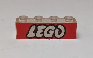 3066pb12-12G Steen 1x4 zonder bodemtubes, Lego met open O transparant gebruikt *5V04-20