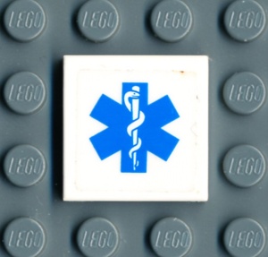 3068bpb0456-1G Tegel 2x2 EMT ster (Sticker) wit gebruikt *5T05-11
