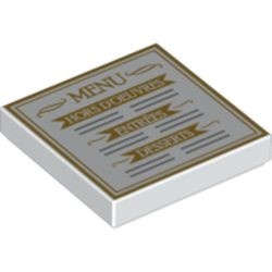 3068bpb0819-1G Tegel 2x2 Menu wit gebruikt *5T05-12