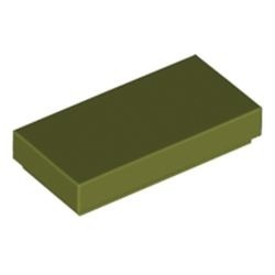 3069b-155 Tegel 1x2 groen, olijf NIEUW *1B110