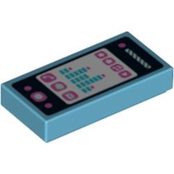 3069bpb0279-156 Tegel 1x2 Smartphone blauw, middenazuur NIEUW *