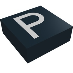 3070bpb024-11 Tegel 1x1 letter P zwart NIEUW *
