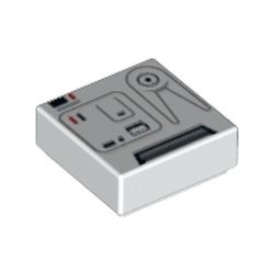 3070pb083-1 Tegel 1x1 Snowtrooper Rugtas wit NIEUW *