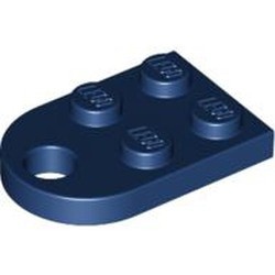 3176-63 Platte plaat 2x2 met gat voor trekhaak (oog) blauw, donker NIEUW *1B326