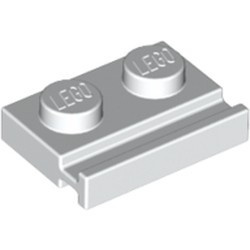 32028-1 Platte plaat 1x2 met deurrail wit NIEUW *1B316
