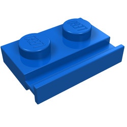 32028-7 Platte plaat 1x2 met deurrail blauw NIEUW *1B316