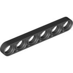 32063-11 Technic, Hefbalk 1x6 dun zwart NIEUW *1D000