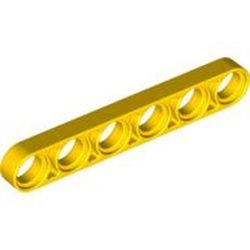 32063-3 Technic, Hefbalk 1x6 dun geel NIEUW *1D000