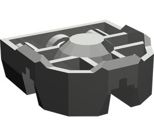 32172-10G Technic Connector Block 3x3x1 donker, grijs (klassiek) gebruikt *1D000