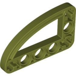 32250-155 Technic, Hefbalk 3x5 met kwart elipse (raam) groen, olijf NIEUW *1D000