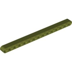 32278-155 Technic, Hefbalk 1x15 dik groen, olijf NIEUW *1D000