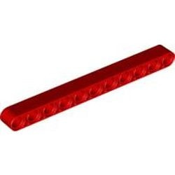 32525-5G Technic, Hefbalk 1x11 dik rood gebruikt *1D000