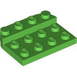 3263-36 Platte plaat rond 3x4x2/3 verhoogd 1x4 groen, helder NIEUW *1L0000