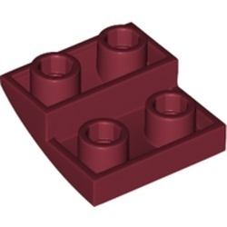 32803-59 Omgekeerde dakpan 2x2 rond rood, donker NIEUW *1B105