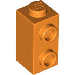 32952-4 Steen 1x2 HOOG met twee noppen 1 (!) zijde oranje NIEUW *1B037