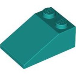 3298-39 Dakpan 33 graden 2x3 turquoise, donker NIEUW *1B127