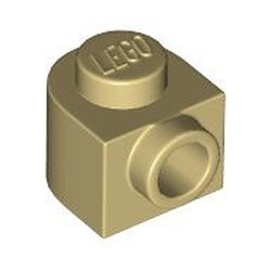 3386-2 Steen 1x1xd 1 2/3 halve circel met nop crème NIEUW *5C104