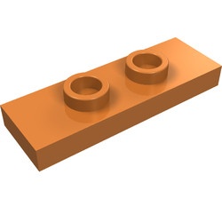 34103-150 Platte plaat 1x3 met 2 noppen caramel, midden NIEUW *1B354