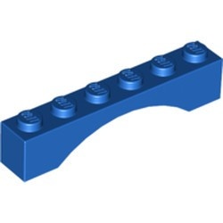 3455-7G Steen, boog 1x6x1 (niet-verhoogd zie ook 92950) blauw gebruikt *1D049