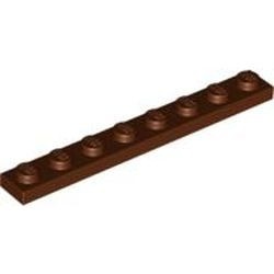 3460-88G Platte plaat 1x8 bruin, roodachtig gebruikt *1B372