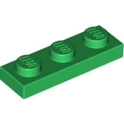 3623-6G Platte plaat 1x3 groen gebruikt *1B369