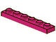 3666-71 Platte plaat 1x6 magenta NIEUW *1B177