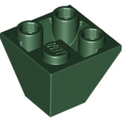 3676-80 Omgekeerde dakpan 45 graden 2x2 hoek groen, donker NIEUW *1B243