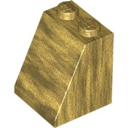 3678b-115 Dakpan 65 graden 2 breed met bodemnop goud, parel NIEUW *1B158