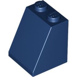 3678b-63G Dakpan 65 graden 2 breed met bodemnop blauw, donker gebruikt *1D025
