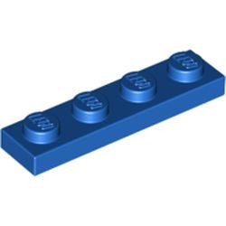 3710-7 Platte plaat 1x4 blauw NIEUW *1B173