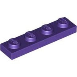 3710-89 Platte plaat 1x4 paars, donker NIEUW *1B174