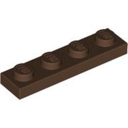 3710-8G Platte plaat 1x4 bruin (klassiek) gebruikt *1B370