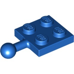 3729-7 Platte plaat 2x2 met trekhaak blauw NIEUW *0B009