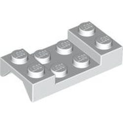 3788-1 Plaat 2x4 met spatbord (boven recht) wit NIEUW *5A022