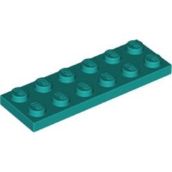 3795-39 Platte plaat 2x6 turquoise, donker NIEUW *5K000