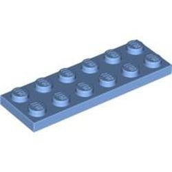 3795-42G Platte plaat 2x6 blauw, midden gebruikt *1A033