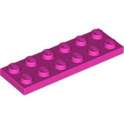 3795-47 Platte plaat 2x6 roze, donker NIEUW *5K000