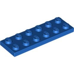 3795-7G Platte plaat 2x6 blauw gebruikt *1A033