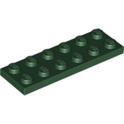 3795-80 Platte plaat 2x6 groen, donker NIEUW *5K000