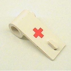 3822p24-1G Autodeur 1x3x1 links rode kruis wit gebruikt *1B393 - Img 2