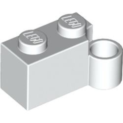 3831-1 Scharniersteen 1x2 (helft, basis) wit NIEUW *1B062