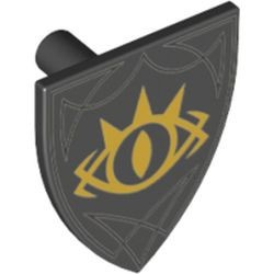 3846pb042-11 Schild driehoek met opdruk Goblin King Eye zwart NIEUW *0L0000