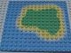 3867p01-7G Basisplaat 16x16 met eiland blauw gebruikt *4T000