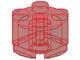 3941-17 Steen, rond 2x2 transparant rood NIEUW *
