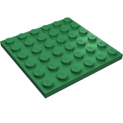 3958-6G Platte plaat 6x6 groen gebruikt *1A042