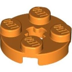 4032-4 Platte plaat 2x2 rond oranje NIEUW *1B209